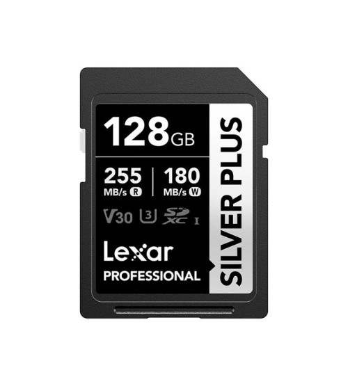LEXAR SDcard 128GB SILVER PLUS SDXC UHS-I 128GB W 180MB/s R 255MB/s LSDSIPL128G-BNNNG LEXAR SDcard 128GB SILVER PLUS SDXC UHS-I 128GB W 180MB/s R 255MB/s LSDSIPL128G-BNNNG